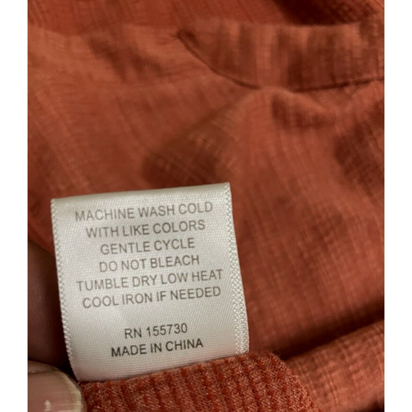 Jane & Delancey Women's Blouse Top Garment Dye Short Sleeve Rayon Size XL Rust - Picture 5 of 6